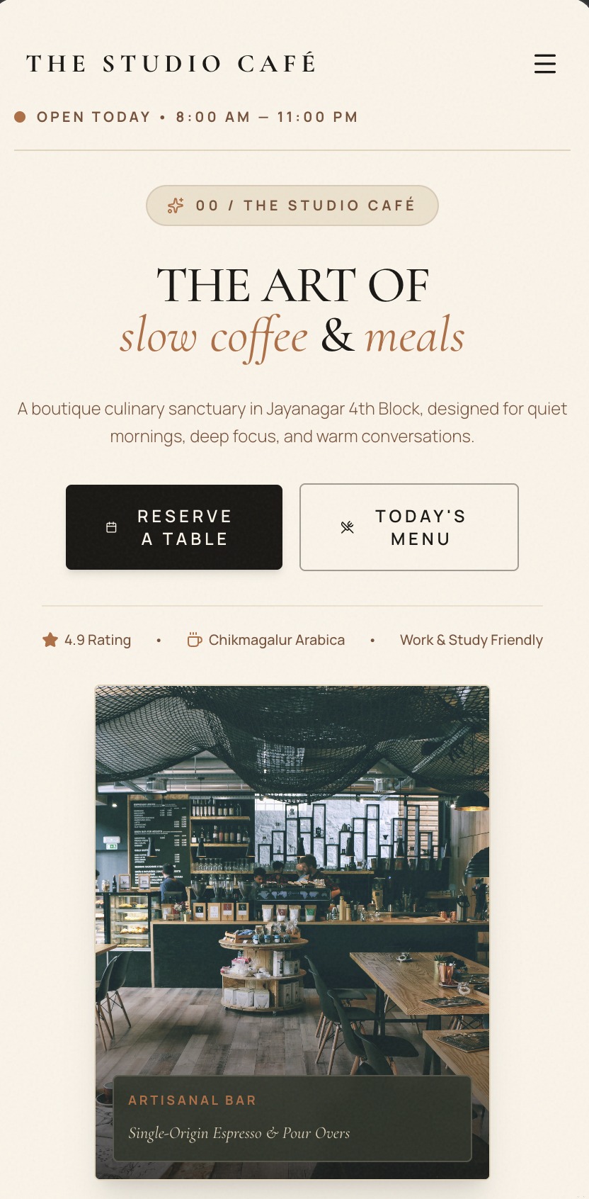 Cafe 3 — Artisanal Lounge Screenshot
